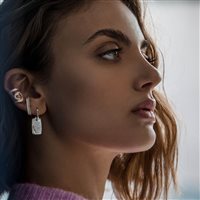 Orecchini Rue des Mille Donna MADLY in Argento Zirconia ORZ-009 RT CUO AU - ORZ-009 RT CUO AU